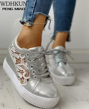 Load image into Gallery viewer, 2020 Fashion Wedge Women Footwear Height Increasing women Shoes Women's casual shoes Sneakers white/black shoes women size 35-40