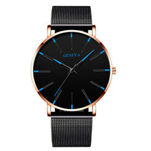Load image into Gallery viewer, 2020 Minimalist Men's Fashion Ultra Thin Watches Simple Men Business Stainless Steel Mesh Belt Quartz Watch Relogio Masculino