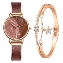 Load image into Gallery viewer, Lvpai Brand Luxury Bracelet Rose Gold Starry Sky Dial Dress Watch For Women Simple Rhinestone Business Quartz Clock Wristwatch