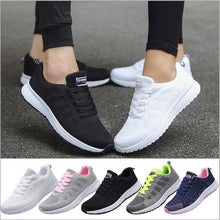 Load image into Gallery viewer, Women Casual Sport Shoes Fashion Men Running Shoes Weave Air Mesh Sneakers Black White Non Slip Footwear Breathable Jogging