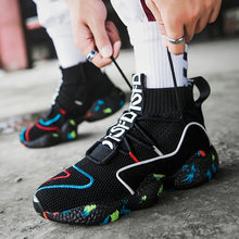 Load image into Gallery viewer, New Designer Luxury Brand Men Running Shoes Breathable Fly Weave Sneakers Outdoor Sport Black White Footwear Male Big Size 38-48