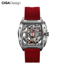 Load image into Gallery viewer, CIGA Design CIGA Watch Z Series Watch Barrel Type Double-Sided Hollow Automatic Skeleton Mechanical Men&#39;s Waterproof Watch
