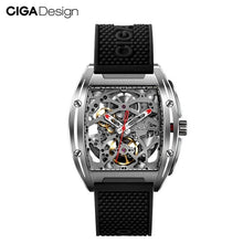 Load image into Gallery viewer, CIGA Design CIGA Watch Z Series Watch Barrel Type Double-Sided Hollow Automatic Skeleton Mechanical Men&#39;s Waterproof Watch
