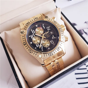 NEW Breitling Luxury Brand Mechanical Wristwatch Mens Watches Quartz Watch with Stainless Steel Strap relojes hombre automatic