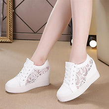 Load image into Gallery viewer, 2020 Fashion Wedge Women Footwear Height Increasing women Shoes Women&#39;s casual shoes Sneakers white/black shoes women size 35-40
