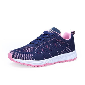 Women Casual Sport Shoes Fashion Men Running Shoes Weave Air Mesh Sneakers Black White Non Slip Footwear Breathable Jogging