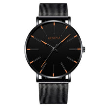 Load image into Gallery viewer, 2020 Minimalist Men's Fashion Ultra Thin Watches Simple Men Business Stainless Steel Mesh Belt Quartz Watch Relogio Masculino
