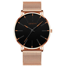 Load image into Gallery viewer, 2020 Minimalist Men's Fashion Ultra Thin Watches Simple Men Business Stainless Steel Mesh Belt Quartz Watch Relogio Masculino
