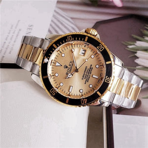 rolex- Fashion Brand Automatic Mechanical Watches Men's Waterproof Skeleton Wrist Watch With women men Leather strap 125