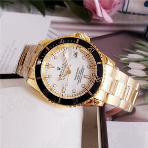 rolex- Fashion Brand Automatic Mechanical Watches Men's Waterproof Skeleton Wrist Watch With women men Leather strap 125